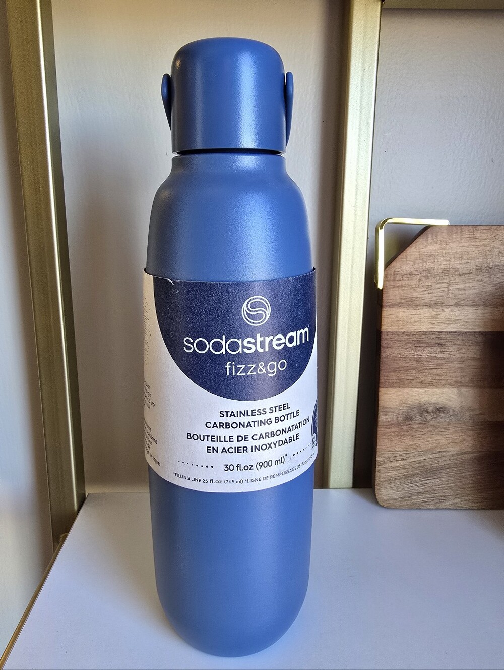 SodaStream fizz&go Stainless Steel Carbonating Bottle - Blue